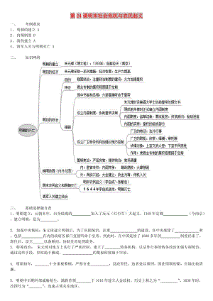 高中歷史 第六單元 明朝的興亡與清前期的強(qiáng)盛 第24課《明末社會(huì)危機(jī)與農(nóng)民起義》優(yōu)質(zhì)學(xué)案華東師大版第三冊(cè).doc