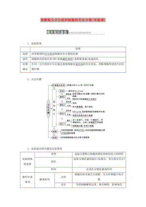 （通用版）2020版高考生物一輪復(fù)習(xí) 第四單元 第二講 觀察根尖分生組織細(xì)胞的有絲分裂（實驗課）學(xué)案（含解析）.doc