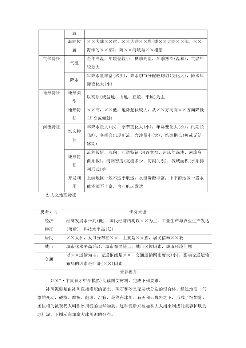 2019高考地理一轮复习 第四部分 第十八单元 世界地理单元综合提升学案.doc_第3页