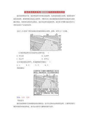 2019高考地理一輪復(fù)習(xí) 第一部分 第五單元 地表形態(tài)的塑造 高考熱考圖表系列（十三）地質(zhì)剖面圖的判讀學(xué)案.doc