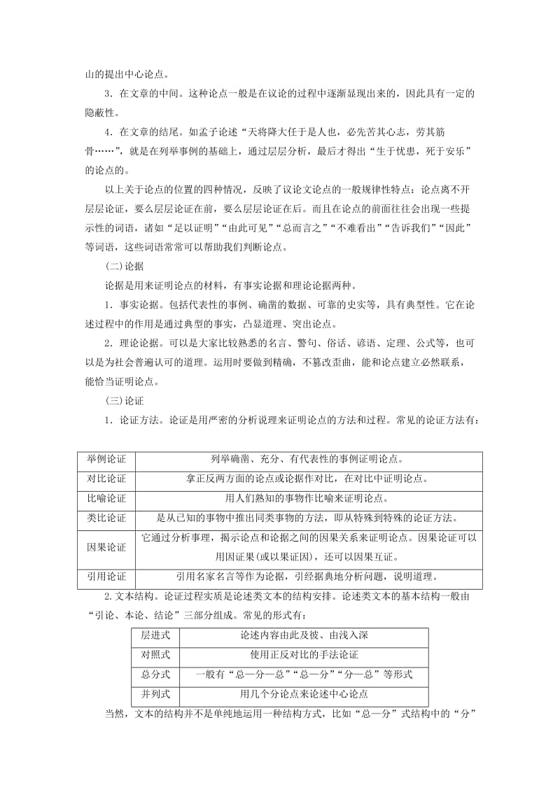 通用版2020版高考语文一轮复习第二板块专题一第2讲论述类文本第2题--同为“论证题”布点更细密讲义含解析.doc_第2页