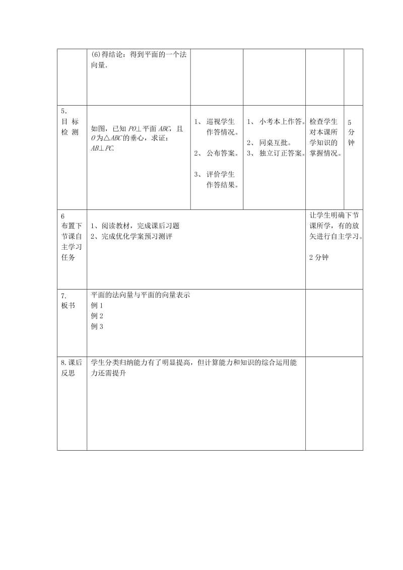 辽宁省大连市高中数学 第三章 空间向量与立体几何 3.2.2 平面的法向量与平面的向量表示教案 新人教B版选修2-1.doc_第3页