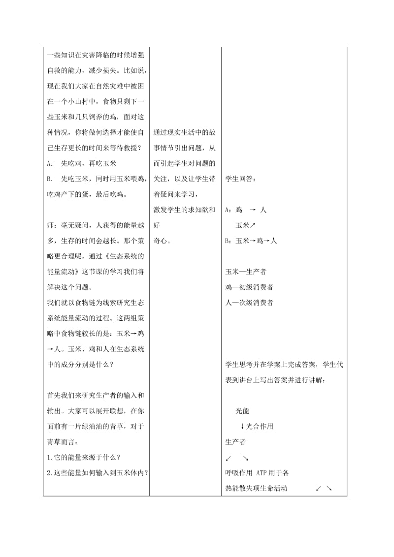 内蒙古开鲁县高中生物 第五章 生态系统及其稳定性 5.2 生态系统的能量流动教案 新人教版必修3.doc_第2页