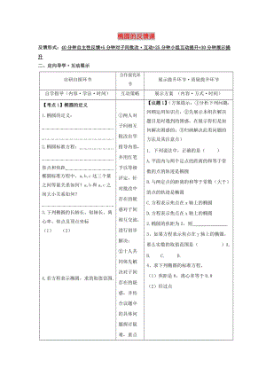 安徽省銅陵市高中數(shù)學 第二章《圓錐曲線與方程》橢圓的反饋課學案新人教A版選修2-1.doc