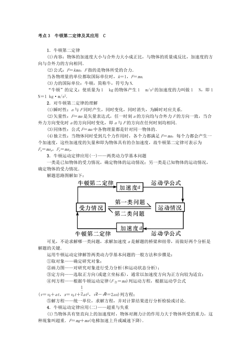 2019高考物理总复习 考查点5 牛顿运动定律掌中宝素材.doc_第3页