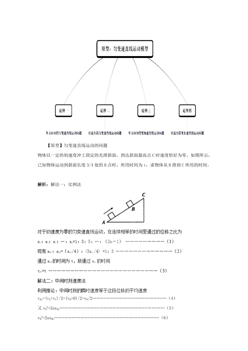 高中物理 问题原型与延伸 专题2.2 匀变速直线运动规律学案 新人教版必修1.doc_第2页