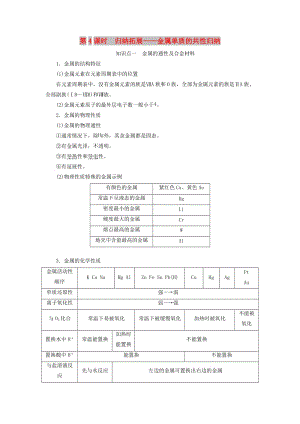 （新課改省份專版）2020高考化學一輪復習 3.4 歸納拓展 金屬單質的共性歸納學案（含解析）.doc