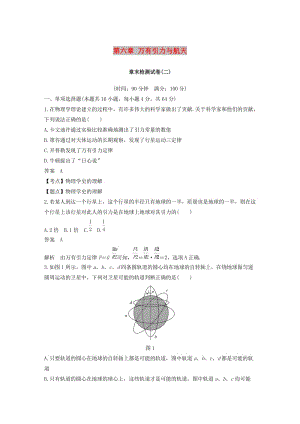 （浙江專用）2018-2019學年高中物理 第六章 萬有引力與航天章末檢測試卷 新人教版必修2.doc