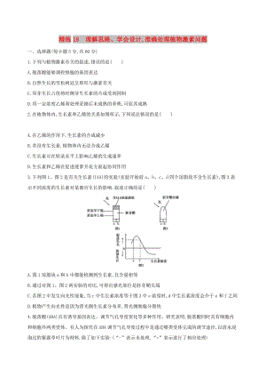 （北京專用）2019版高考生物一輪復(fù)習(xí) 精練18 理解思路、學(xué)會(huì)設(shè)計(jì)準(zhǔn)確處理植物激素問題.doc