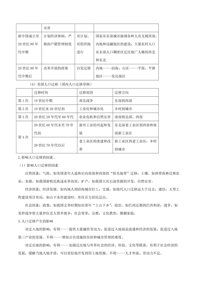 新高考专版2018-2019年高一地理专题02人口的空间变化同步有效作业必修2 .doc_第2页