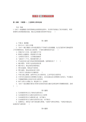 2019高考物理總復習 考查點5 牛頓運動定律練習.doc