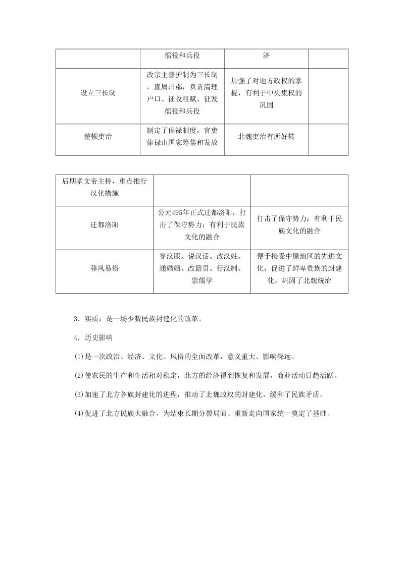 （江苏专版）2019年高考历史总复习 选考一 历史上重大改革的回眸 第47讲 北魏孝文帝改革学案.doc_第2页