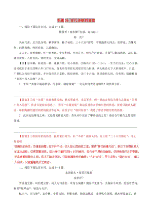 2019年高考語文 考綱解讀與熱點難點突破 專題09 古代詩歌的鑒賞（含解析）.doc