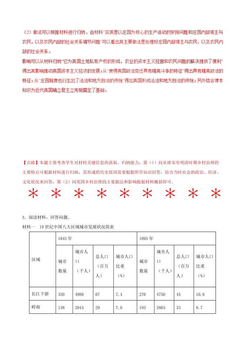 2019年高考历史 冲刺题型专练 题型3.2 经济发展特征——中外乡村治理与城市发展（B卷）.doc_第3页