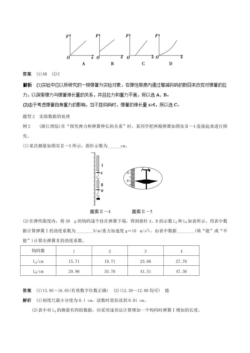 2019年高考物理13个抢分实验 专题2.1 探究弹力和弹簧伸长的关系抢分精讲.doc_第3页