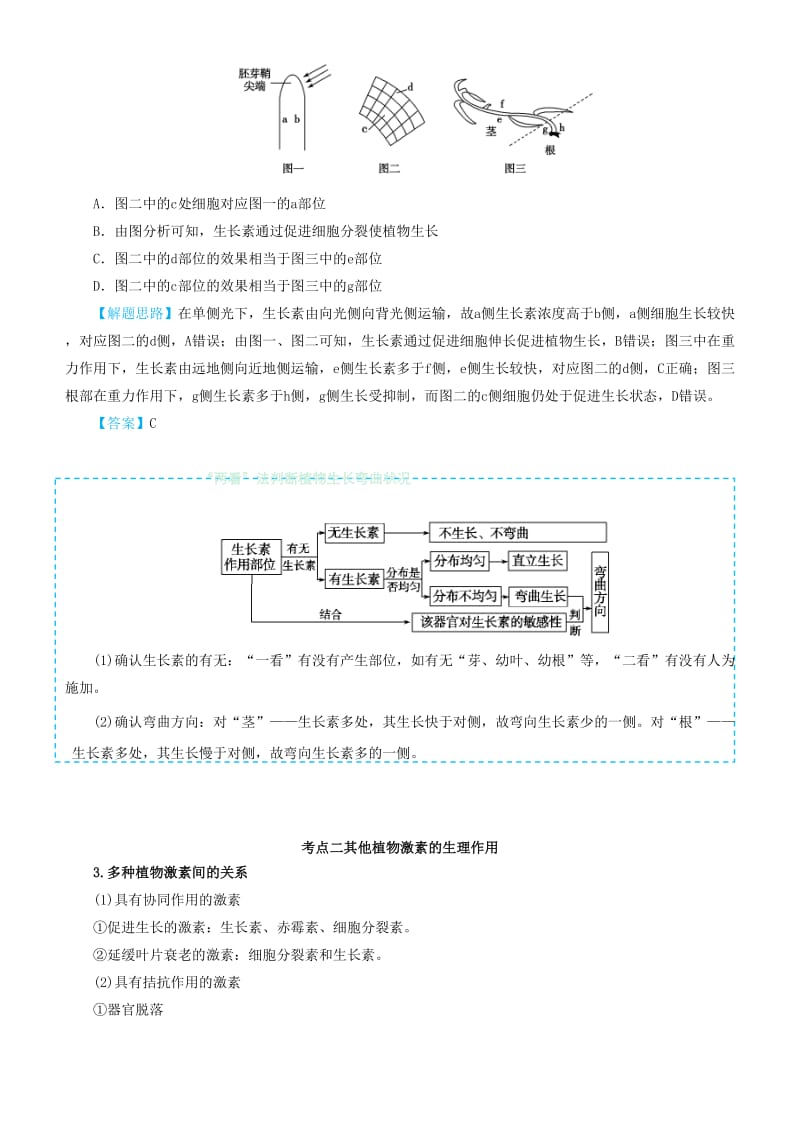 2019届高考生物二轮复习 专题11 植物的激素调节学案.docx_第3页