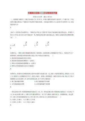 2019高考物理大二輪復習 專題一 力與運動 專題能力訓練1 力與物體的平衡.doc