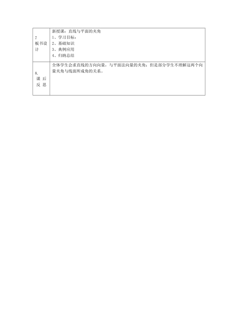 辽宁省大连市高中数学 第三章 空间向量与立体几何 3.2 直线与平面的夹角教案 新人教B版选修2-1.doc_第3页