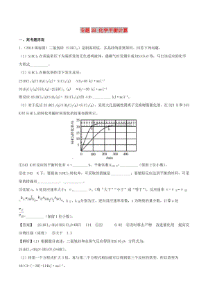 2019高考化學 難點剖析 專題38 化學平衡計算講解.doc