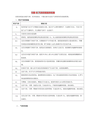 2019年高考化學(xué) 實(shí)驗(yàn)全突破 專題06 氣體的檢驗(yàn)和收集教案.doc