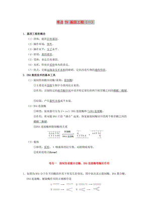 2019年高考生物 考點一遍過 考點79 基因工程（一）（含解析）.doc