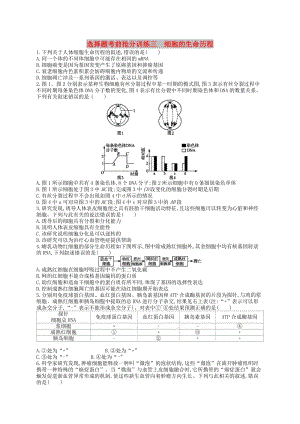 （新課標(biāo)）2019高考生物二輪復(fù)習(xí) 選擇題考前搶分訓(xùn)練3 細(xì)胞的生命歷程.docx