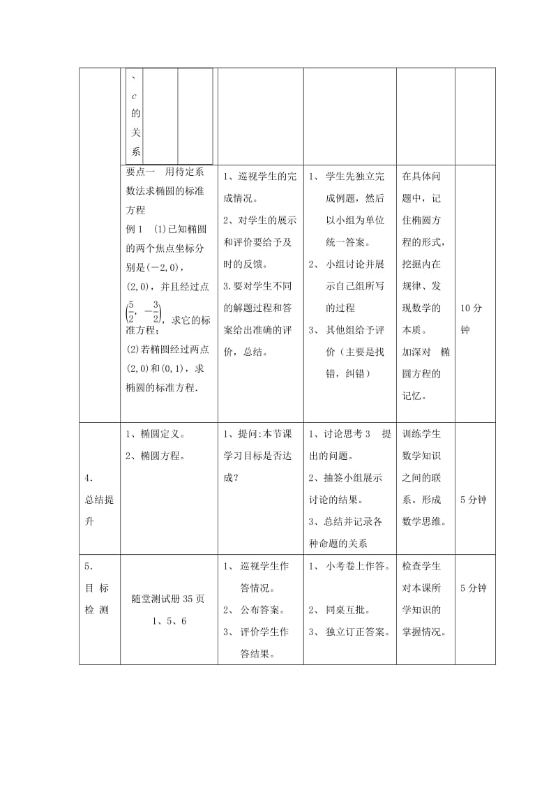 辽宁省大连市高中数学 第二章 圆锥曲线与方程 2.1.1 椭圆及其标准方程（1）教案 新人教B版选修2-1.doc_第3页