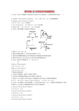 （浙江專用）2019年高考化學(xué)大二輪復(fù)習(xí) 專題四 化學(xué)反應(yīng)原理 提升訓(xùn)練10 化學(xué)反應(yīng)中的能量變化.doc