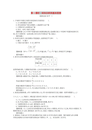 四川省成都市高中數(shù)學(xué) 第三章 統(tǒng)計(jì)案例 第1課時 回歸分析的基本思想同步測試 新人教A版選修2-3.doc