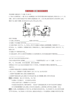 2019版高考化學(xué)大二輪優(yōu)選習(xí)題 專(zhuān)題四 化學(xué)實(shí)驗(yàn) 專(zhuān)題突破練13 綜合實(shí)驗(yàn)探究.doc