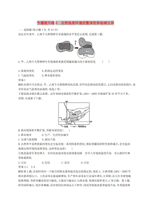 （新課標(biāo)）2019高考地理二輪復(fù)習(xí) 專題提升練6 自然地理環(huán)境的整體性和地域分異.docx