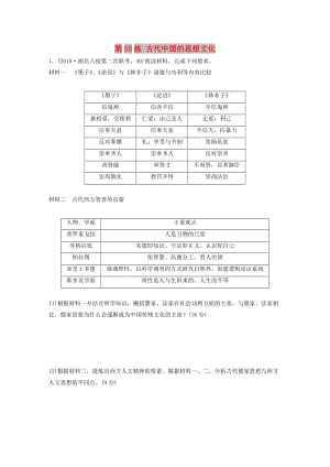 （魯京津瓊專用）2020版高考?xì)v史一輪復(fù)習(xí) 考點(diǎn)知識針對練 第55練 古代中國的思想文化（含解析）.docx