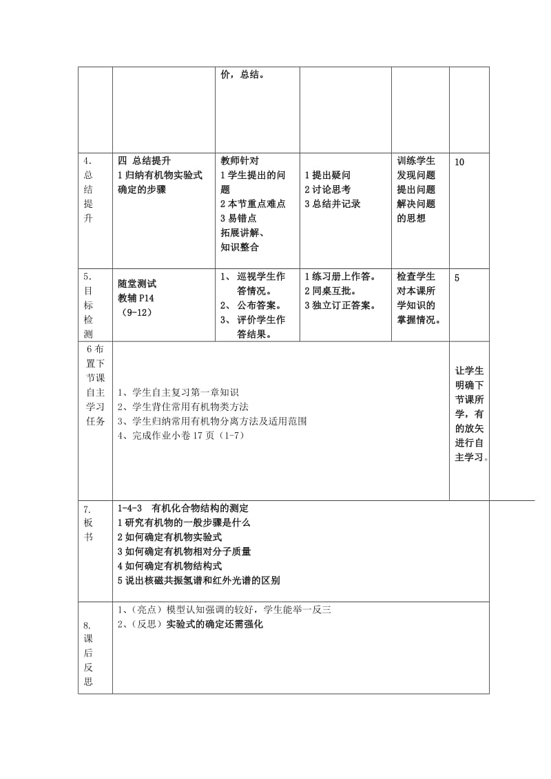 辽宁省大连市高中化学 第一章 认识有机化合物 1.4.3 有机化合物的结构的测定教案 新人教版选修5.doc_第2页