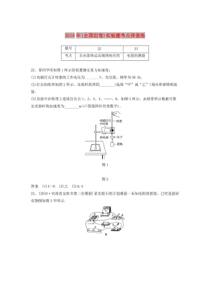 全國(guó)通用版2019高考物理總復(fù)習(xí)優(yōu)編增分練：實(shí)驗(yàn)題考點(diǎn)排查練132018年全國(guó)Ⅲ卷實(shí)驗(yàn)題考點(diǎn)排查練.doc