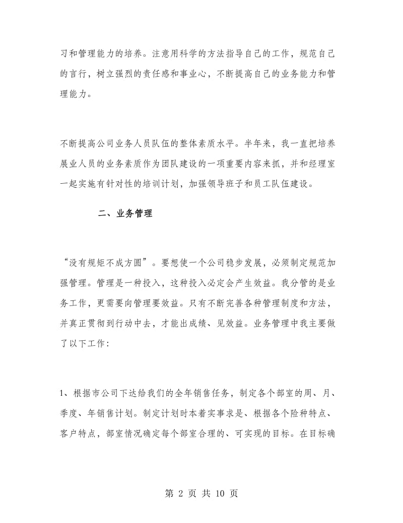 保险公司营销人员工作总结.doc_第2页