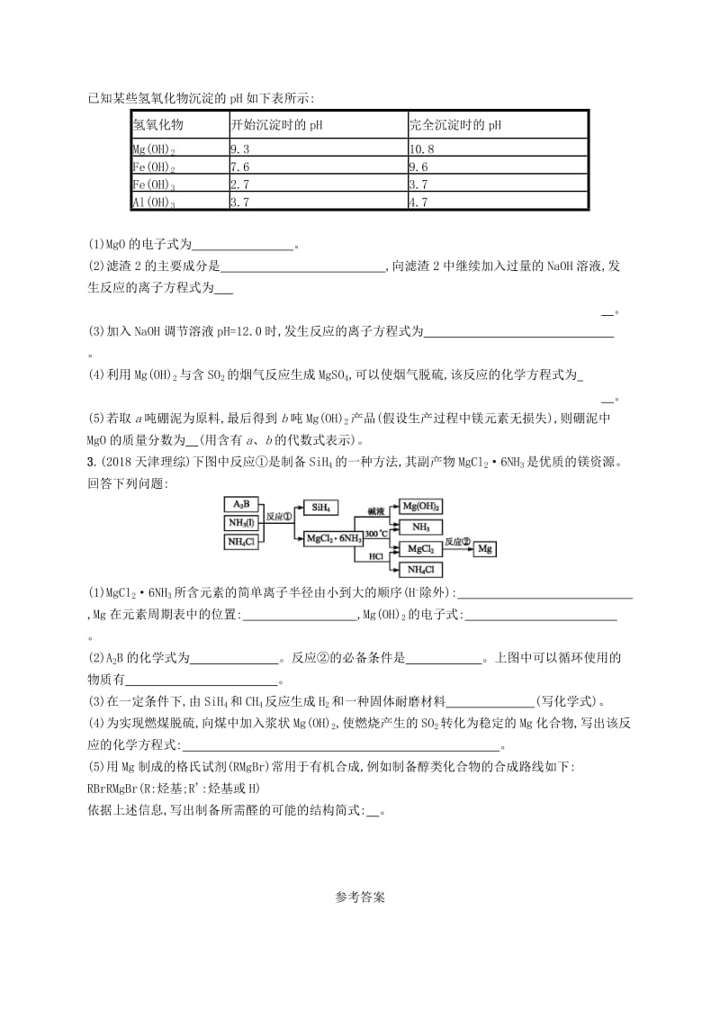 （全国通用版）2019版高考化学大二轮复习 非选择题专项训练一 工艺流程题.doc_第2页