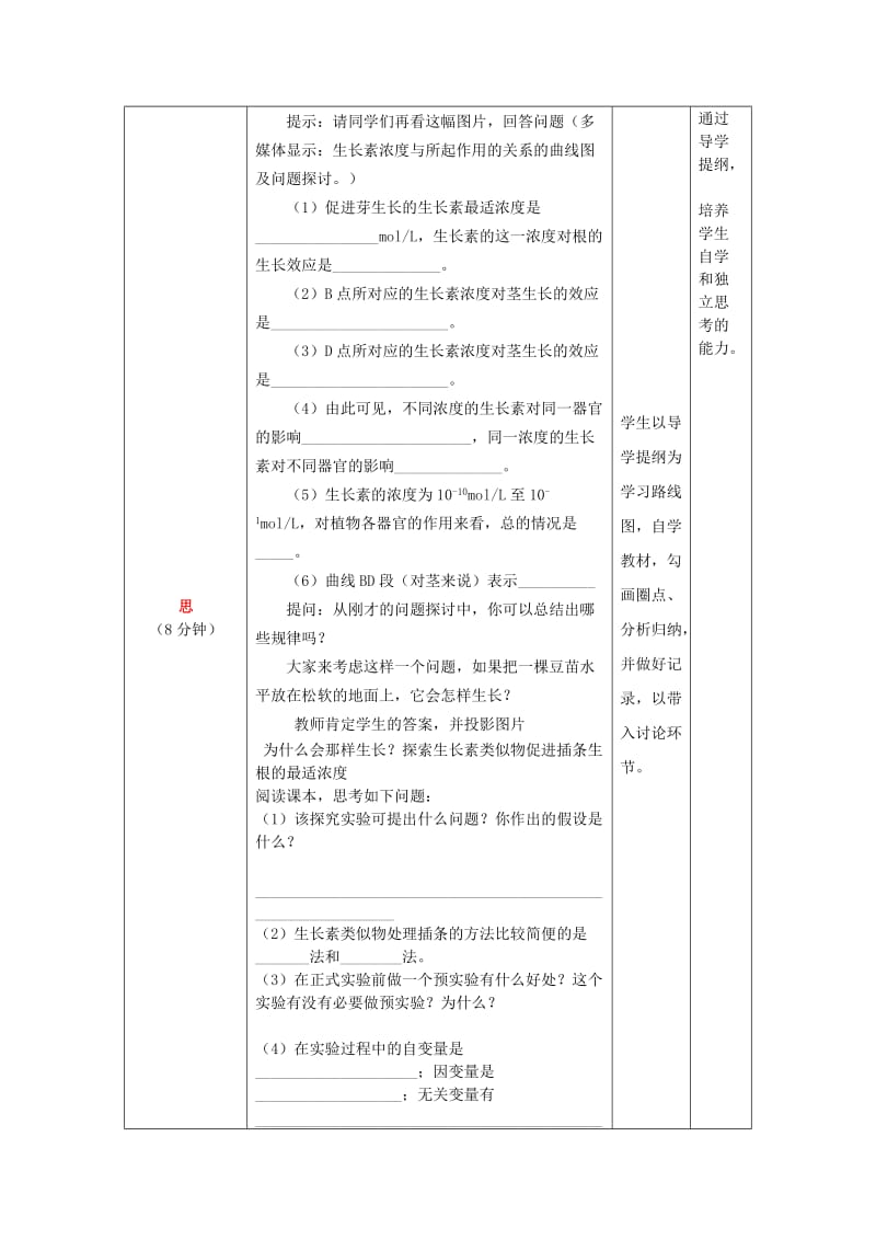 四川省成都市高中生物 第三章 植物的激素调节 3.2 生长素的生理作用（2）教案 新人教版必修3.doc_第2页