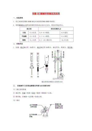 2019年高考化學(xué) 實(shí)驗(yàn)全突破 專題15 酸堿中和滴定及應(yīng)用教案.doc