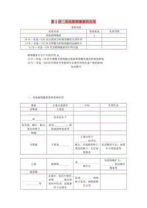 （江蘇專用）2019年高考生物一輪總復習 第9單元 植物的激素調節(jié) 第2講 其他植物激素的應用學案.doc