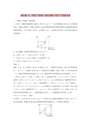 2019版高考化學一輪復習 第八章 水溶液中的離子平衡 微專題27 利用“曲線”變化判斷“粒子”濃度關系學案.doc