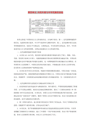 2019高中歷史 第四單元 內憂外患與中華民族的奮起單元小結與測評講義（含解析）岳麓版必修1.doc