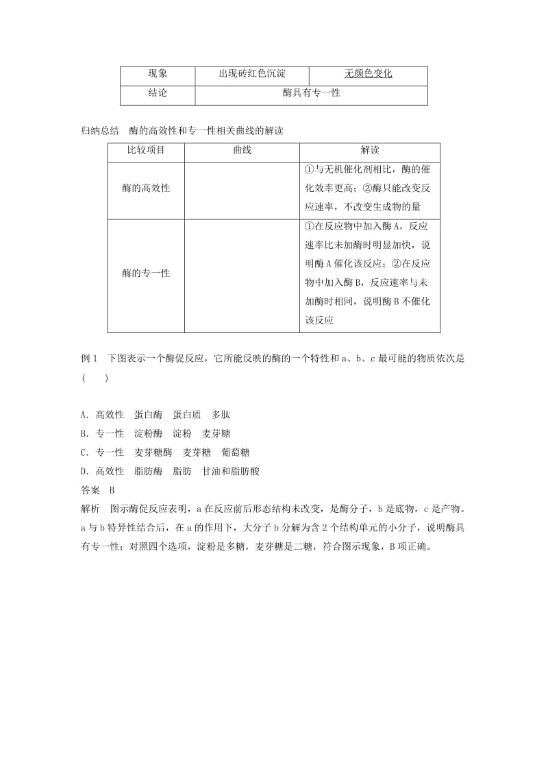 全国通用版2018-2019版高中生物第五章细胞的能量供应和利用第1节第2课时酶的特性学案新人教版必修1 .doc_第2页