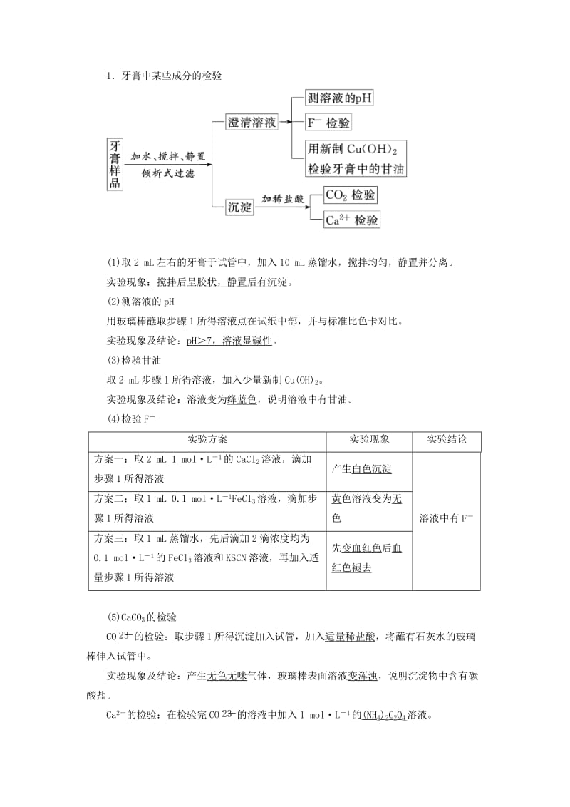 （浙江专用）2018年高中化学 专题3 物质的检验与鉴别 课题1 牙膏和火柴头中某些成分的检验教学案 苏教版选修6.doc_第3页