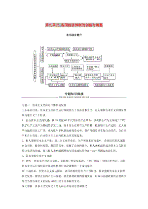 2019版高考歷史大一輪復(fù)習(xí) 第九單元 各國經(jīng)濟體制的創(chuàng)新與調(diào)整單元綜合提升學(xué)案 岳麓版必修2.doc