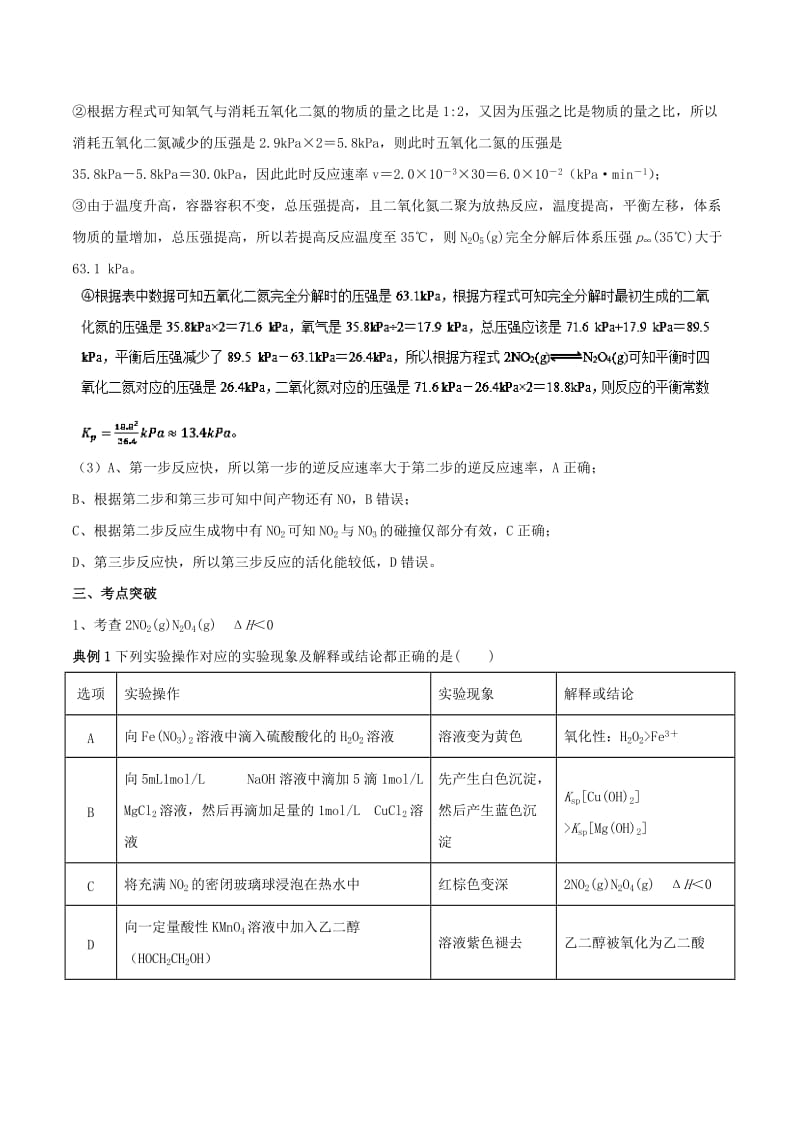 2019高考化学 难点剖析 专题24 NO、NO2的性质及污染处理讲解.doc_第3页