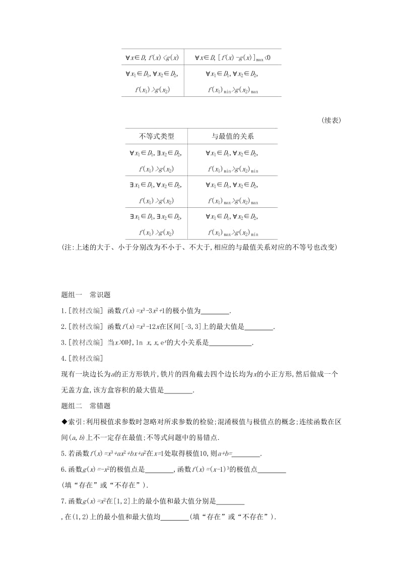 通用版2020版高考数学大一轮复习第15讲导数与函数的极值学案理新人教A版.docx_第2页