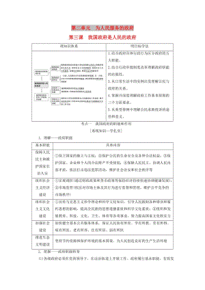 （江蘇專版）2020版高考政治一輪復(fù)習(xí) 第二單元 為人民服務(wù)的政府 第三課 我國政府是人民的政府講義 新人教版必修2.doc