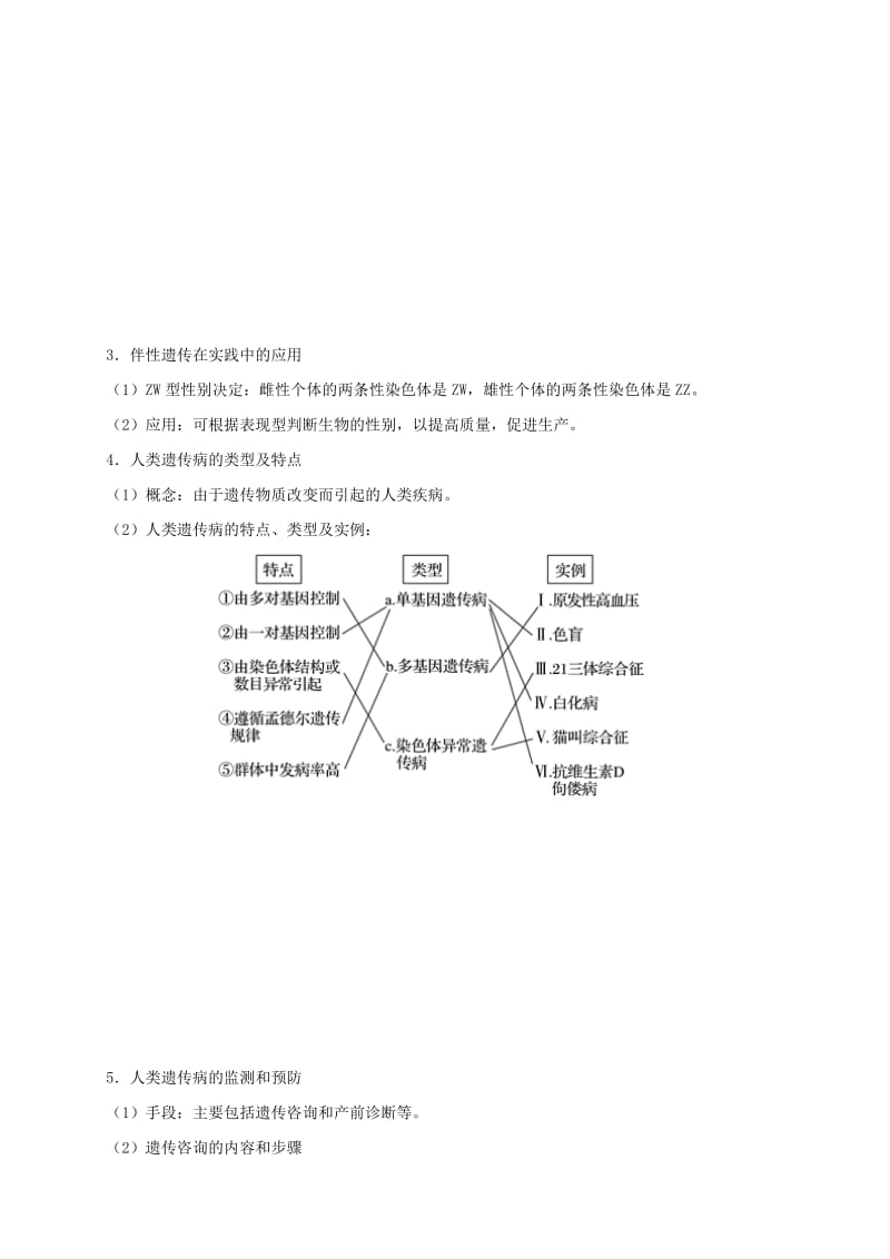 2019高考生物 核心考点特色突破 专题09 伴性遗传与人类遗传病.doc_第2页