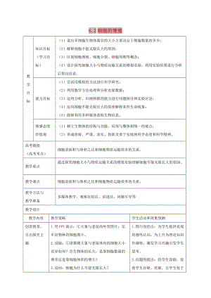 內蒙古開魯縣高中生物 第六章 細胞的生命歷程 6.1 細胞的增值（1）教案 新人教版必修1.doc