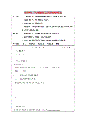 吉林省伊通滿族自治縣高中地理 第三章 農(nóng)業(yè)地域的形成與發(fā)展 第二節(jié) 以種植業(yè)為主的農(nóng)業(yè)地域類型學(xué)案 新人教版必修2.doc